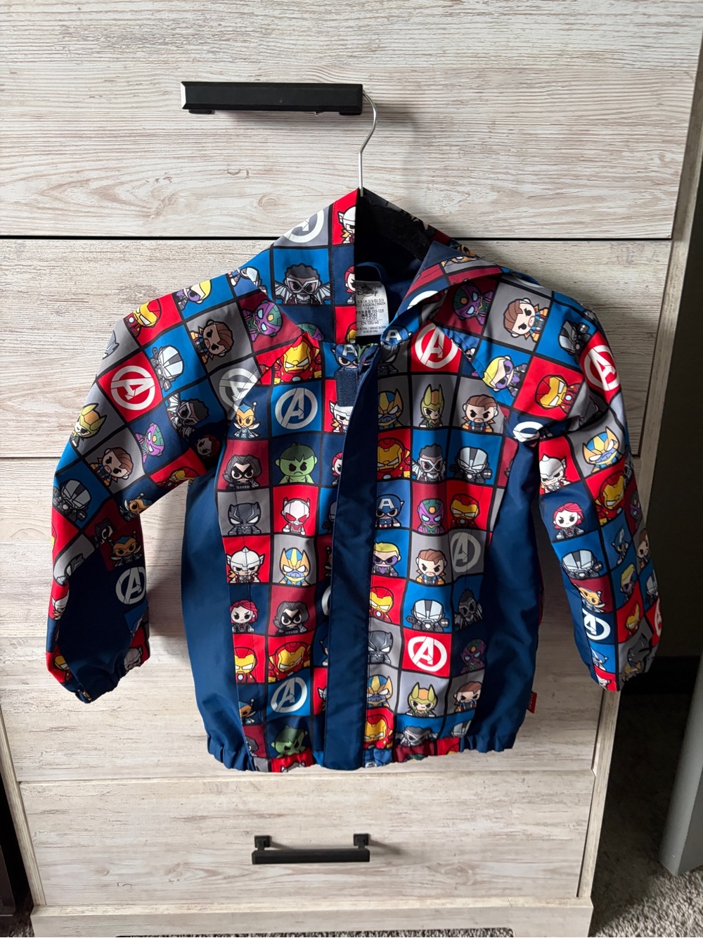Marvel Kids Blue & Red Avengers Hooded Rain Coat